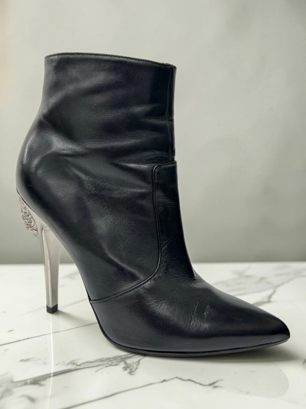 Versus Versace Lion Head Ankle Boots, New and Pristine, Size 39.5 EU